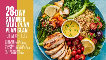 Embrace the warm summer season with a refreshing approach to weight loss. This guide offers a 28-day meal plan to help you lose weight. It includes tasty, seasonal foods.