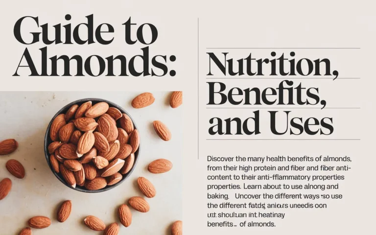 Guide to Almonds: Nutrition, Benefits, and Uses