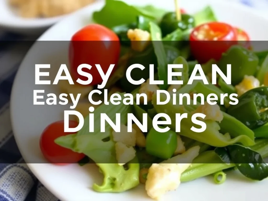 Easy Clean Dinners: Delicious Recipes for Healthy Family Meals